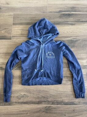 Blue Spiritual Gangster Cropped Hooded Sweatshirt